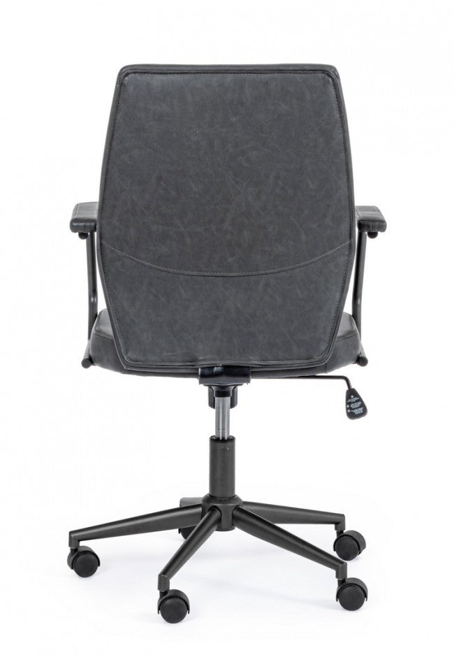 Sillón de oficina Jamie ecopiel negro 67 x 58 x 93 cm