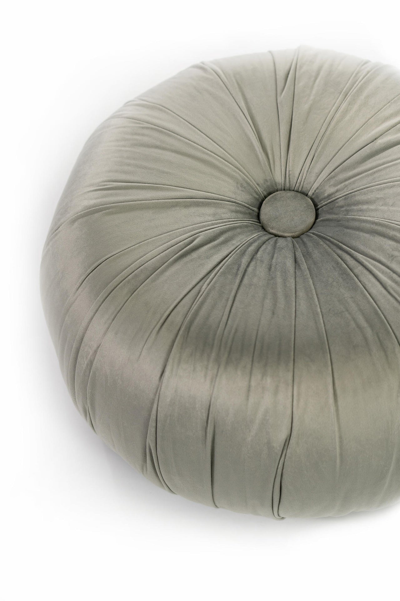 Puf de diseño terciopelo metal gris 36 x 36 x 30 cm
