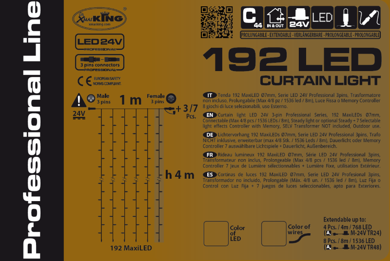 Tienda de campaña X24V 192 Maxi LED 100 x H400cm - C44