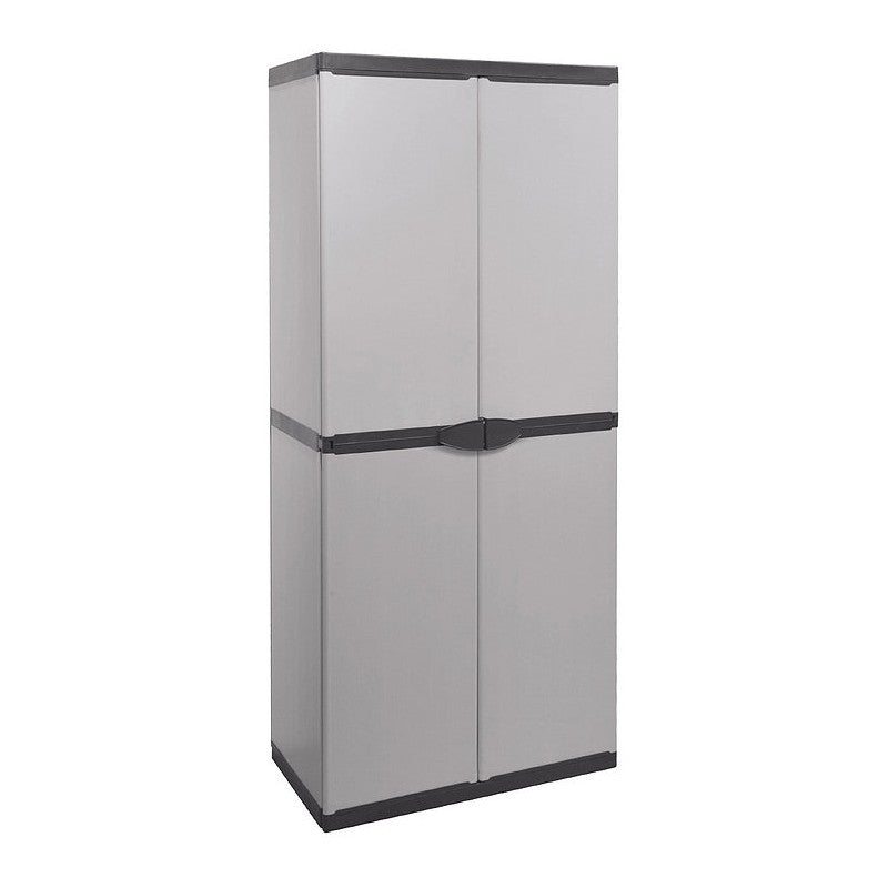Armadio resina con 4 ripiani e due ante cm 68 x 39.5 x 168 h