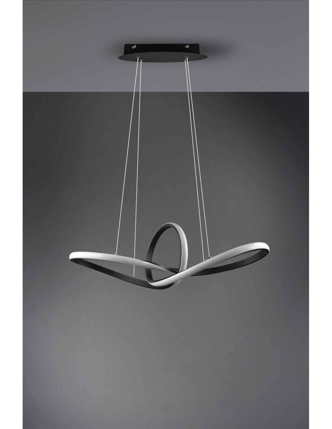 Sansa Colgante Led 28w Regulable Negro L80 cm Trio Lighting