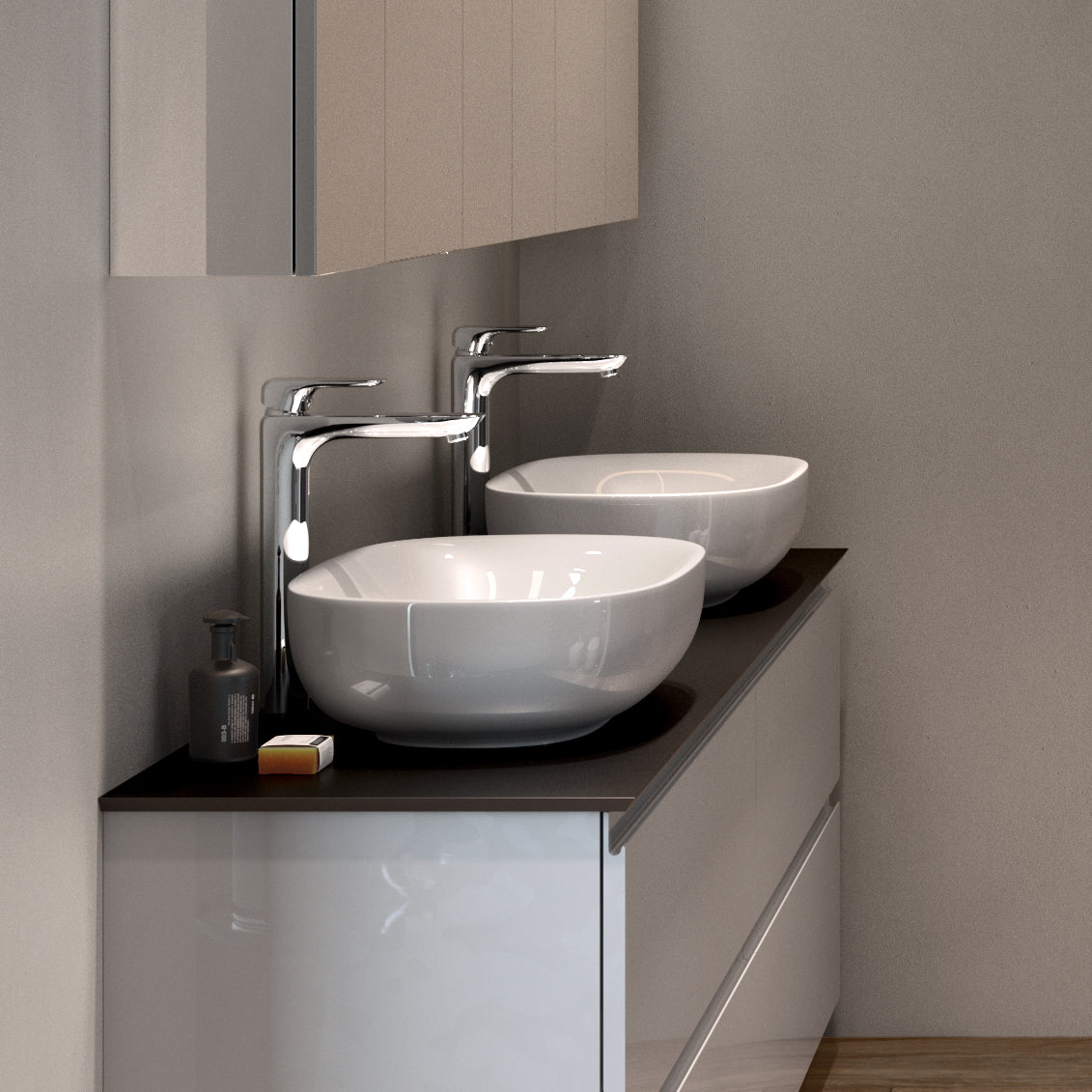 Lavabo sobre encimera ovalado 60 cm