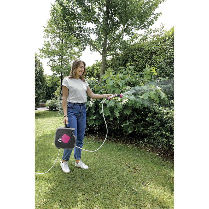 Enrollador de manguera mini “estilo aquabag” morado