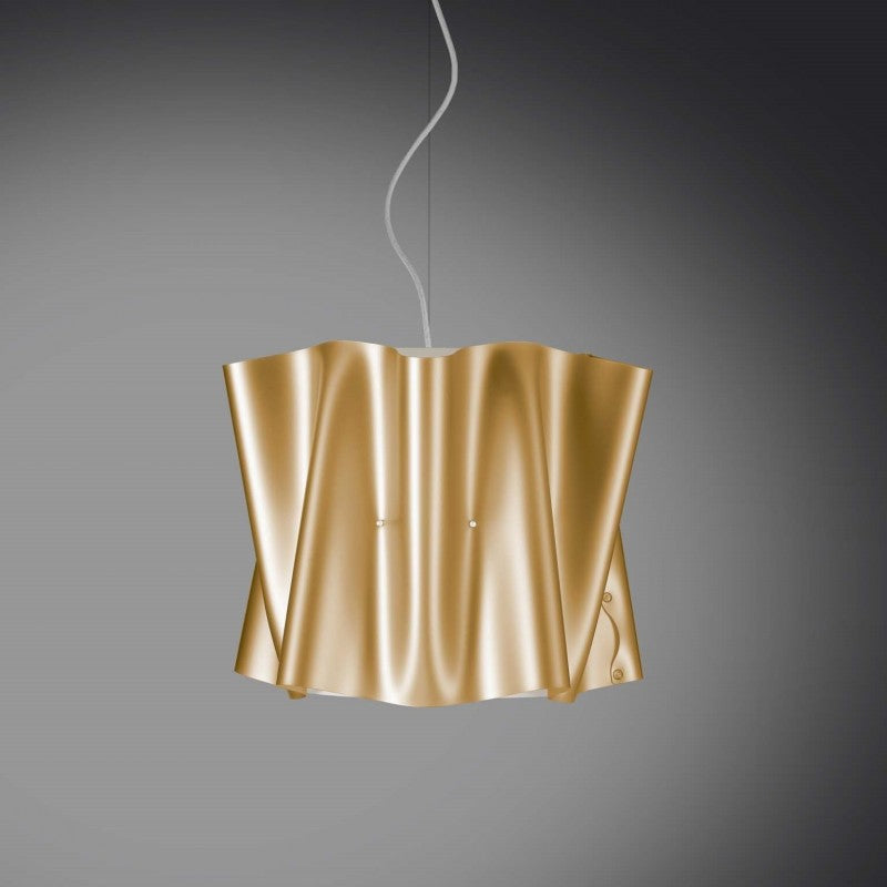 Lámpara colgante FOLIO con pantalla Polilux Gold diámetro 40x h37 cm
