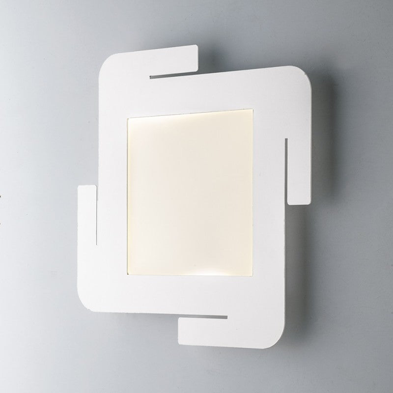 Plafón de metal LED blanco integrado 45x45x h5 cm