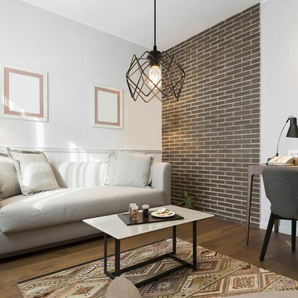 Lampada a sospensione Koza MDL3852 gabbia nero EFFEZ