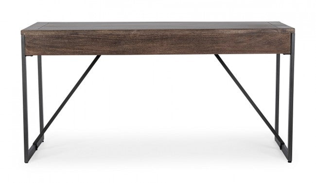 Escritorio Calixte estilo industrial 3 cajones 153x66 cm