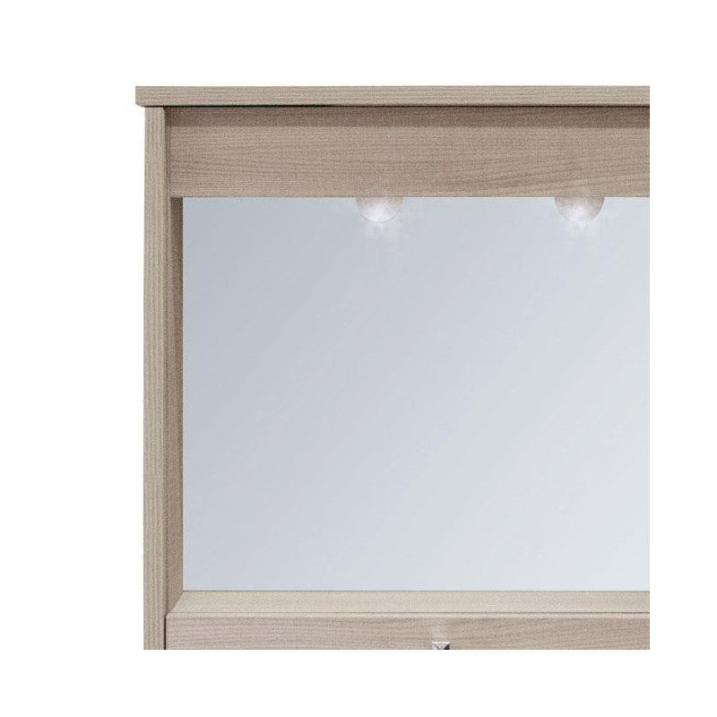 Mueble de baño moderno espejo 1 puerta con solapa olmo h.61x73x14