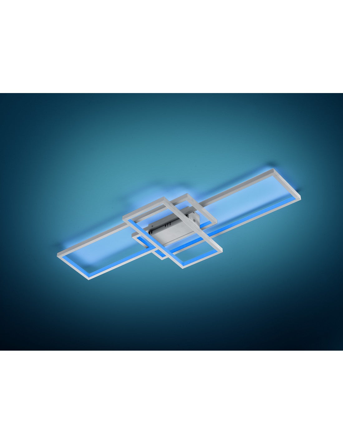 Thiago Plafón Led 3 rectángulos L104 cm Nichel Trio Lighting