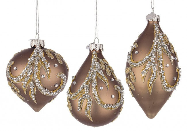 12x Colgante Vt Gota Marrón Ass3