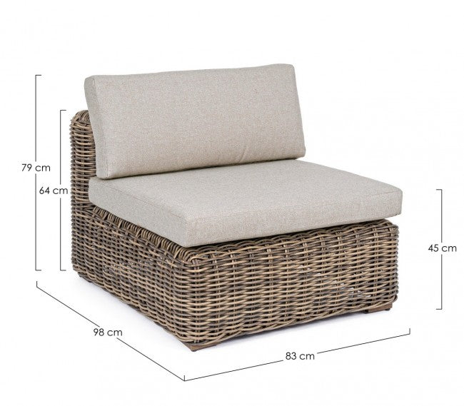 Sillón de exterior Coraline con cojines.