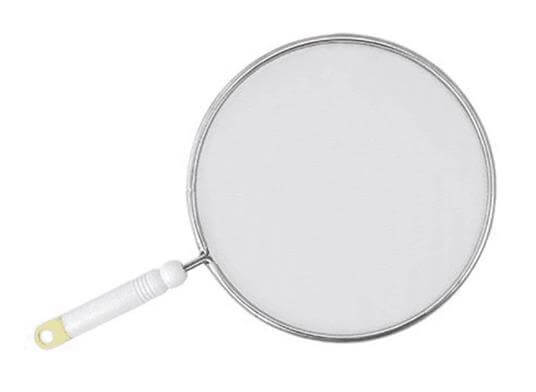 Protector contra salpicaduras de 29 cm de malla de aluminio con asa Made in Italy