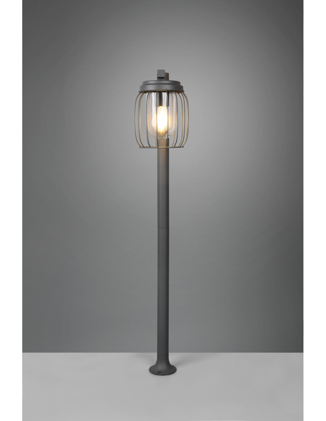 Tuela Outdoor Pole Difusor Jaula Metálica Antracita IP44 Trio Lighting