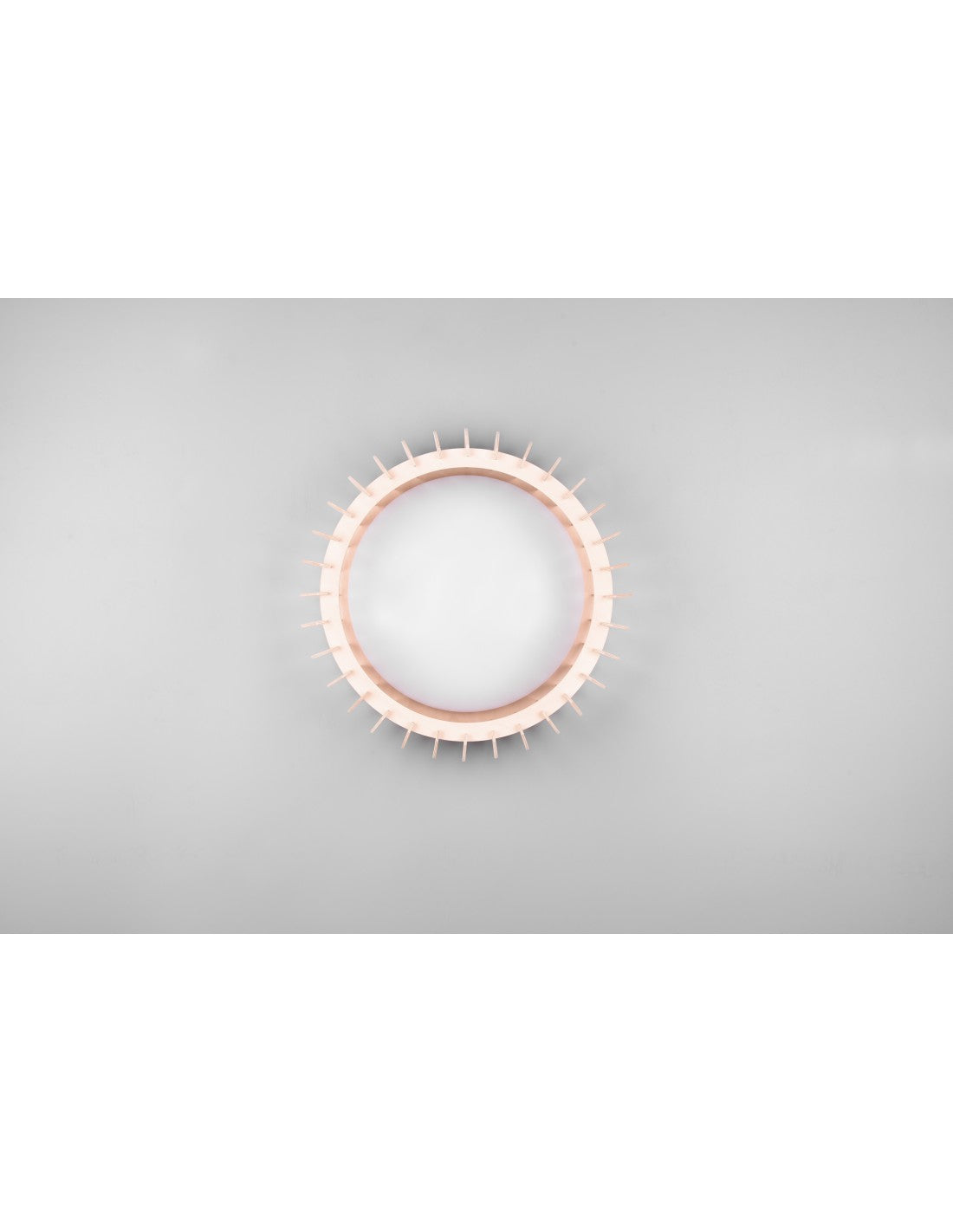 Lámpara de techo de madera natural LED Dimmer Mount Ø40 cm Trio Lighting