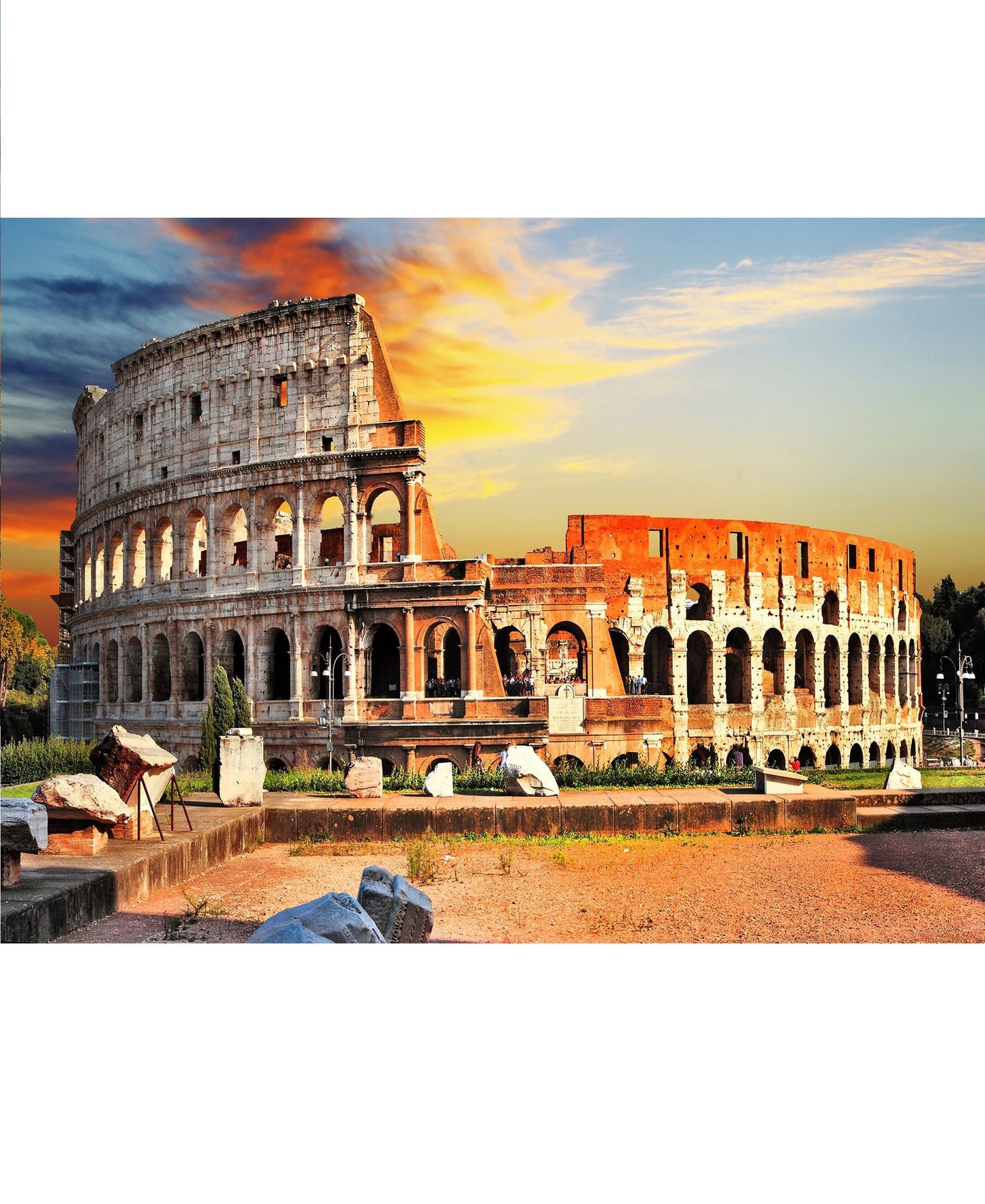 Impresión sobre vidrio 80x120 cm con lienzo multicolor