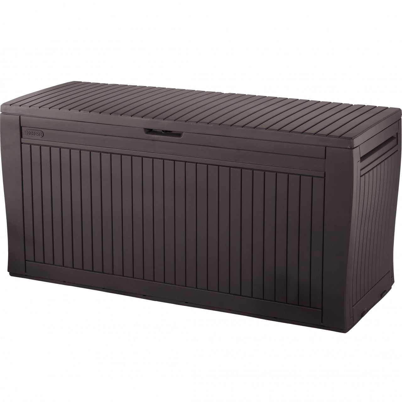 Cofre de resina interior/exterior con ruedas marrones