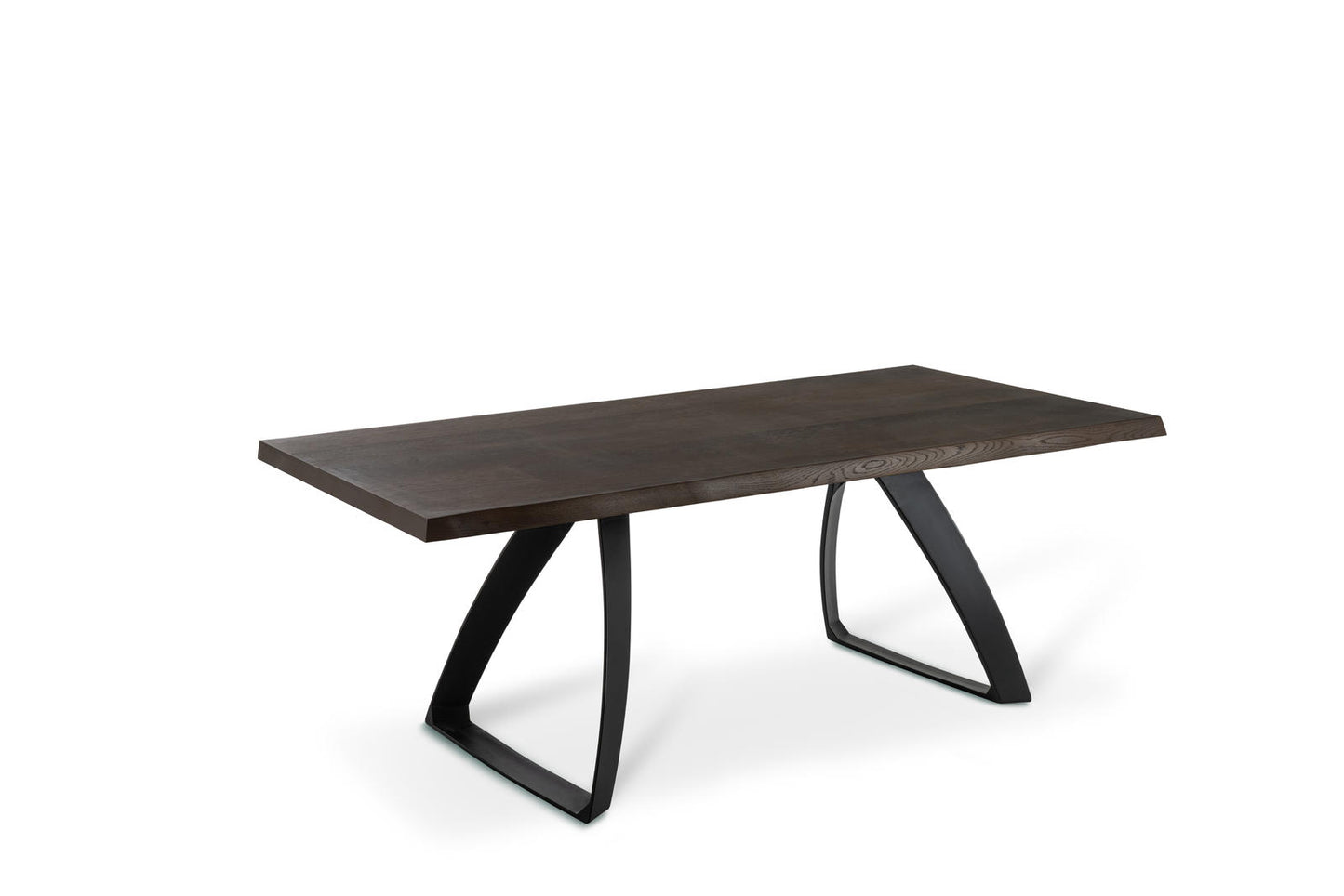 Mesa de roble termotratado y patas negras 100x200x76h cm