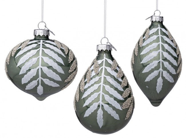 12x Colgante Vt Hoja Muérdago Ass3