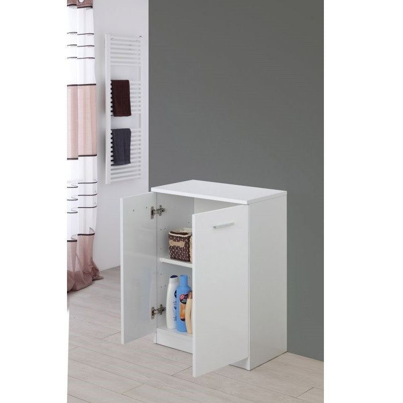 Mueble de baño blanco de dos puertas 60x34x h78 cm