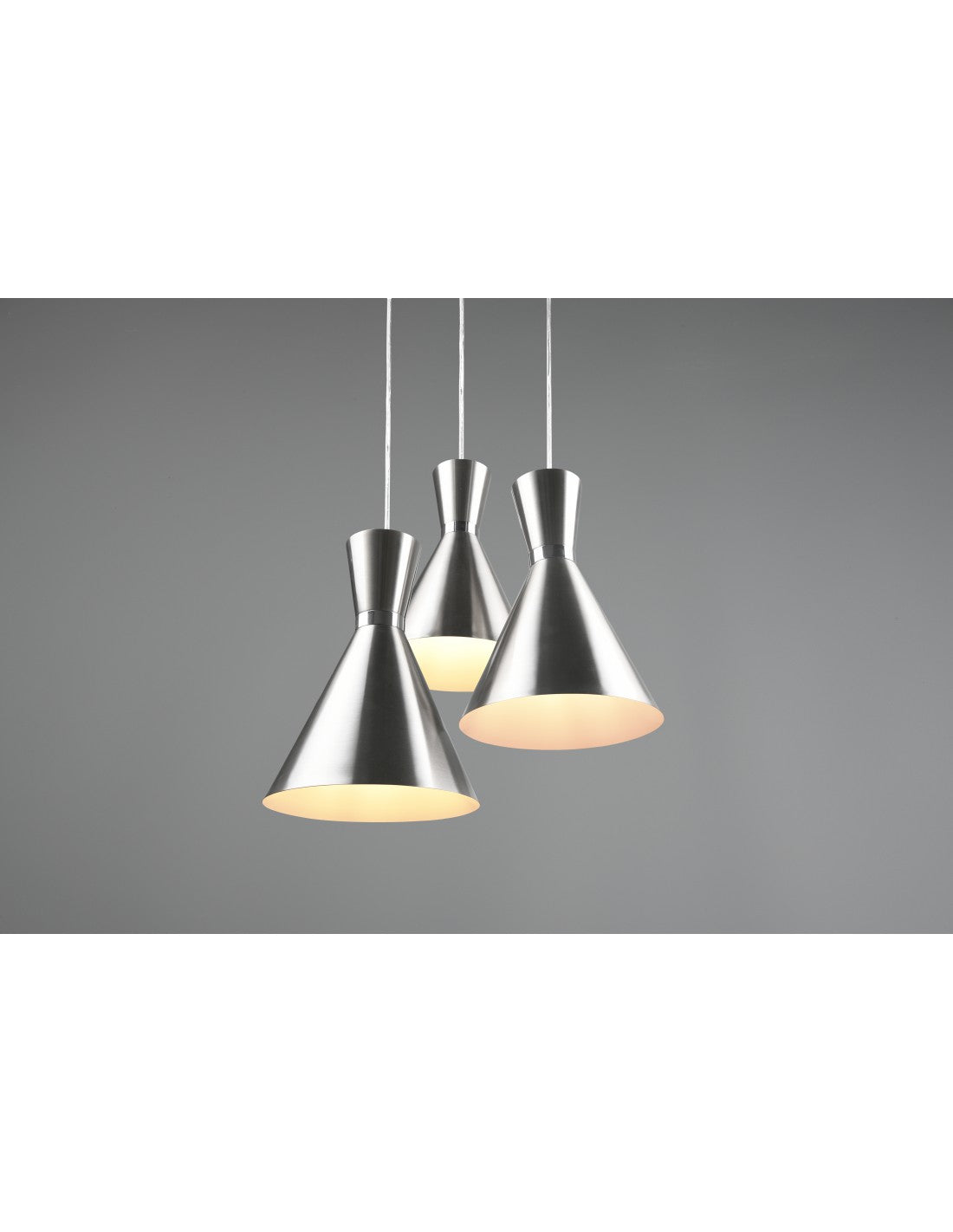 Lámpara Colgante Redonda Enzo 3xE27 Negro Mate Trio Lighting