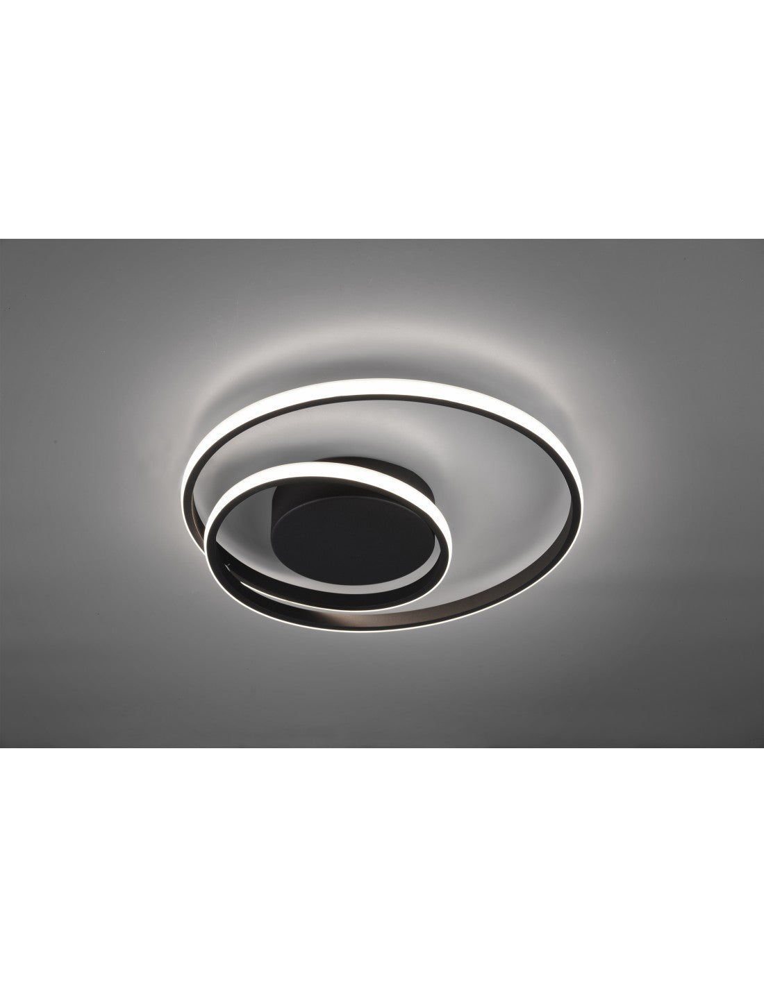 Zibal Plafón LED Espiral Negro 22w Regulable Ø39 cm Trio Lighting