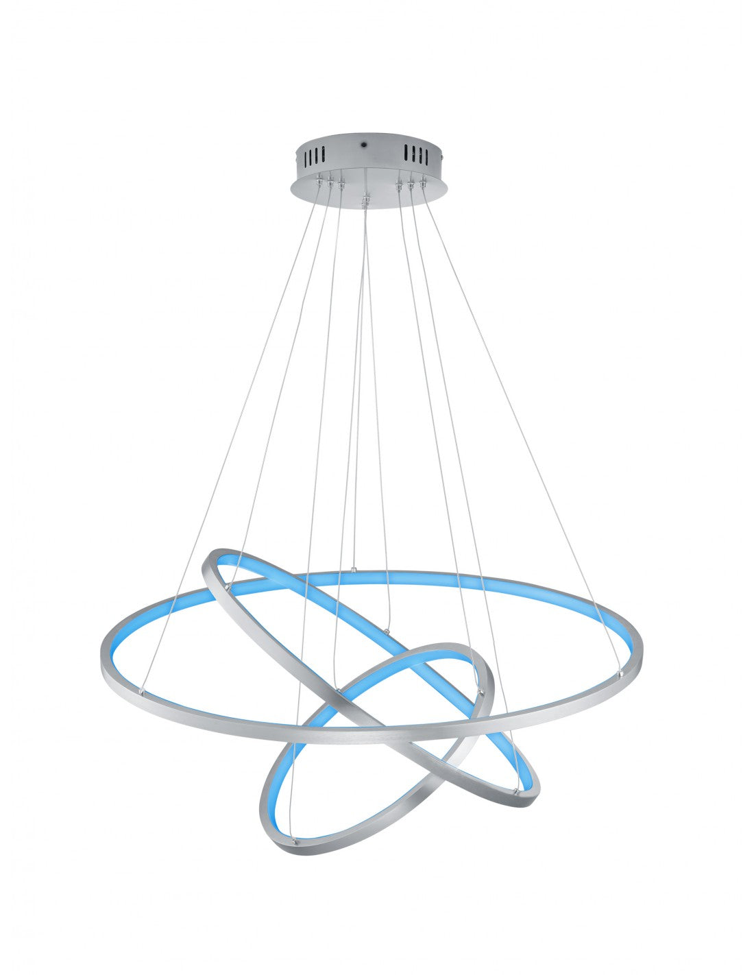 Anillos LED Suspensión 80w RGB Regulable Aaron Nichel Trio Lighting