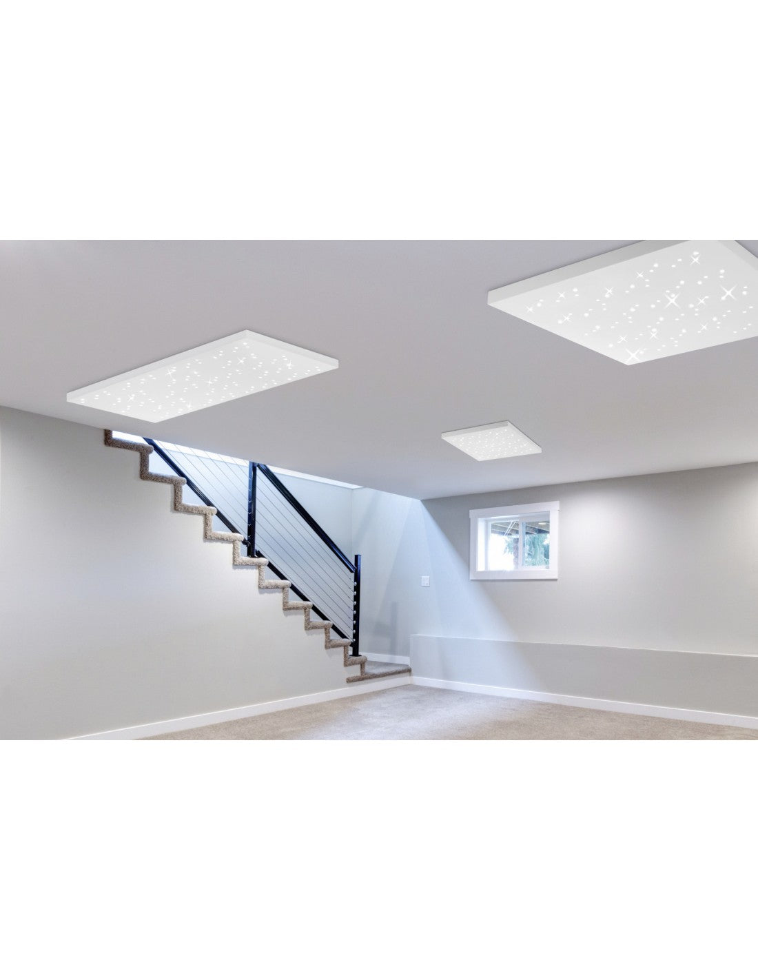 Lámpara de techo Titus cuadrada regulable blanco 75x75 cm Trio Lighting