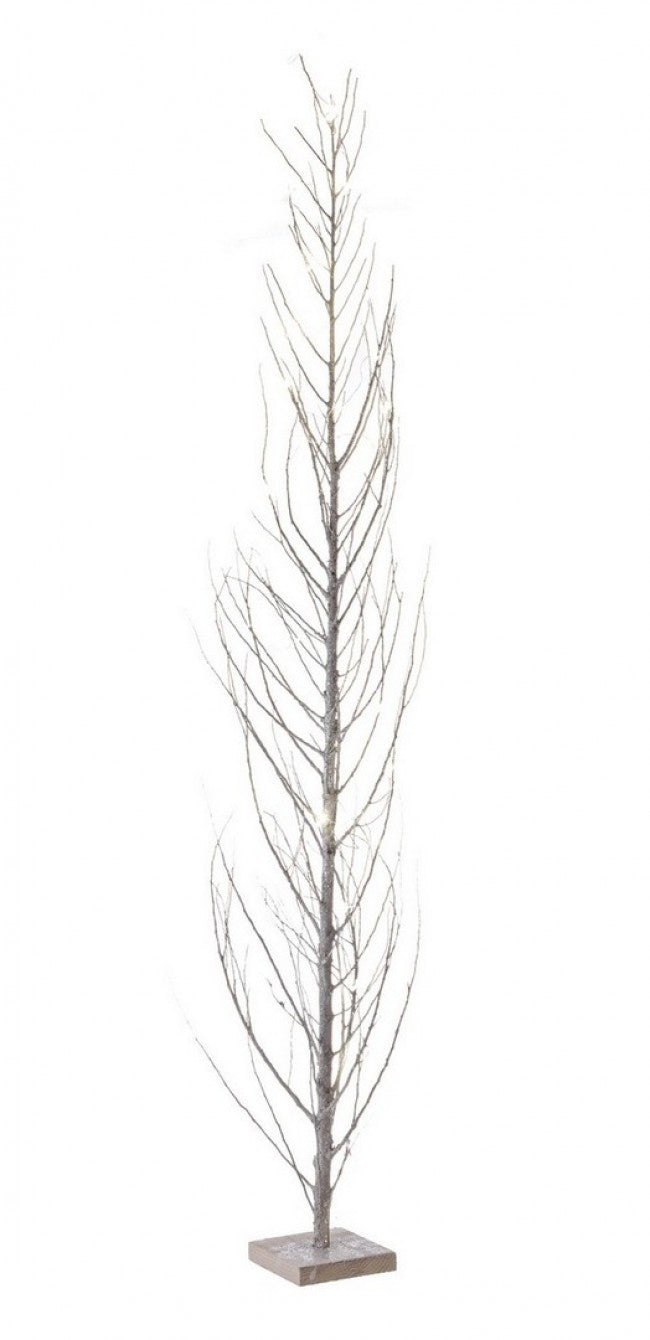 6x Invierno Abedul C-Glitter H150 C-Led