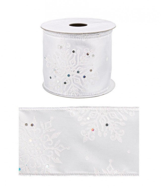 12x Cinta Blanca Copo de Nieve 4M Display12
