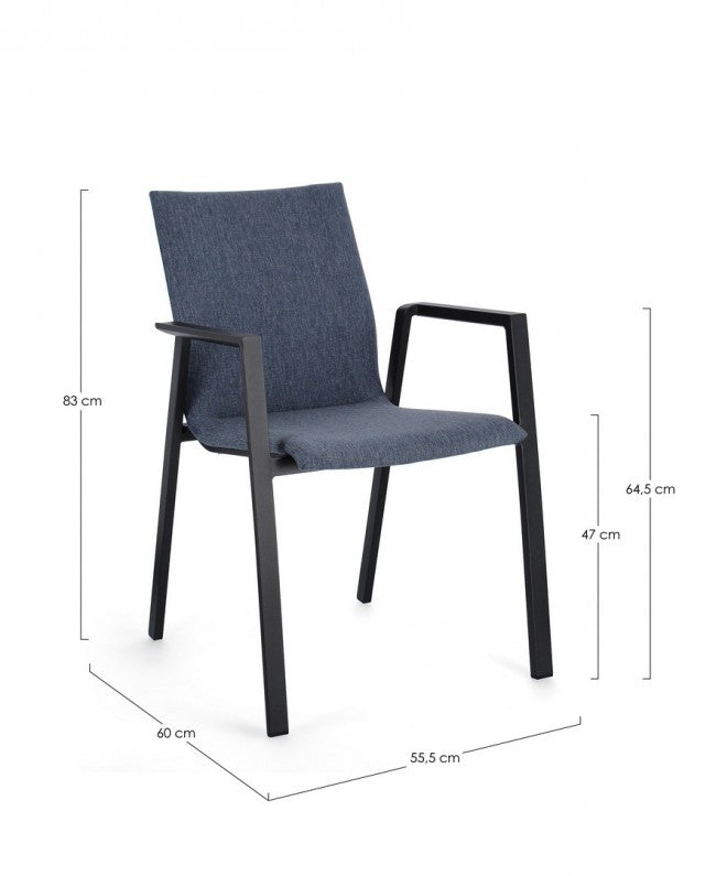 4x Silla C-Br Odeon Antr-Denim Jx55