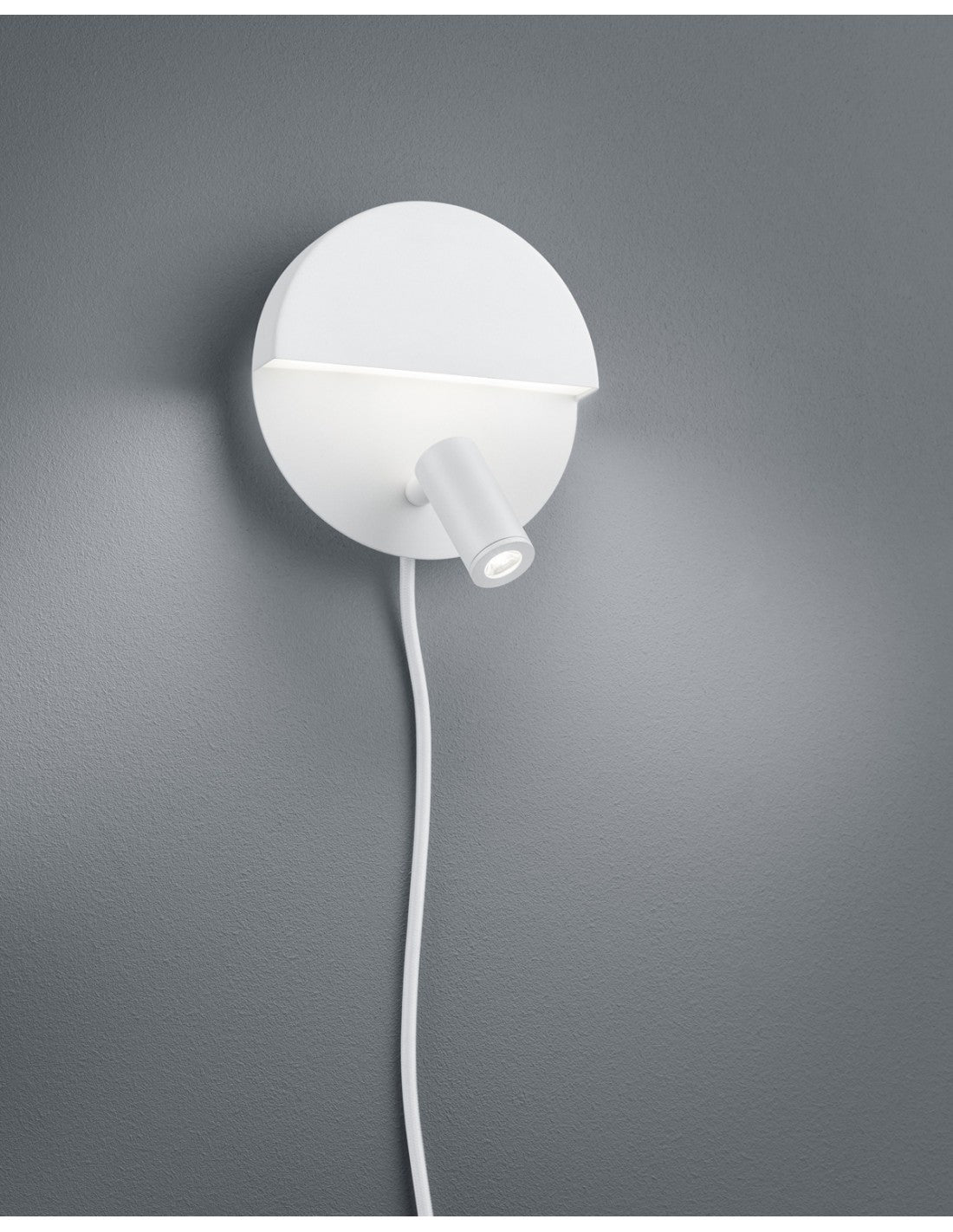 Lámpara De Pared Moderna De Doble Emisión Mario Blanco Con Foco Regulable Trio Lighting