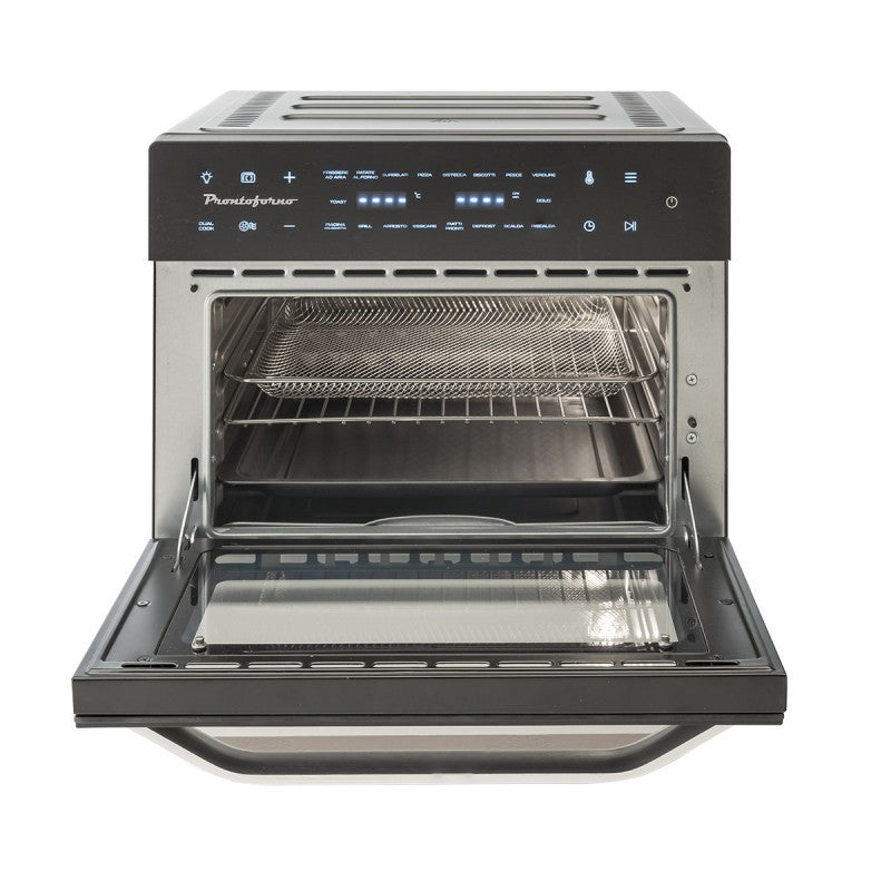 Horno electrónico ventilado de acero inoxidable de 30 litros.