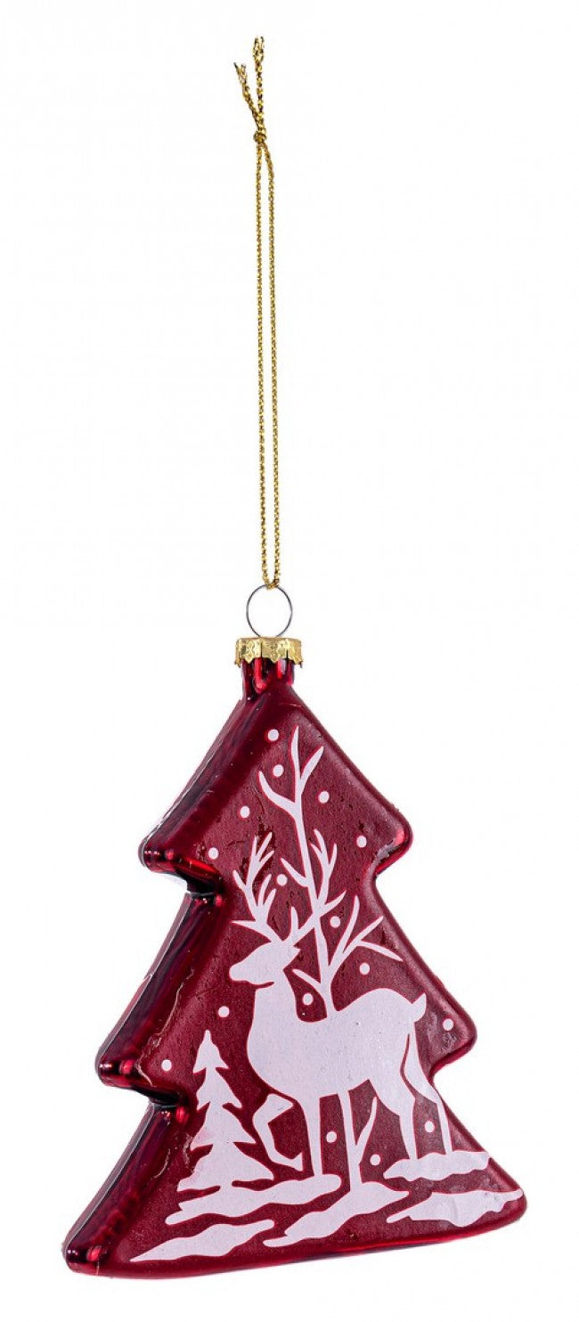 12x Colgante Vt Reno Pino Rojo