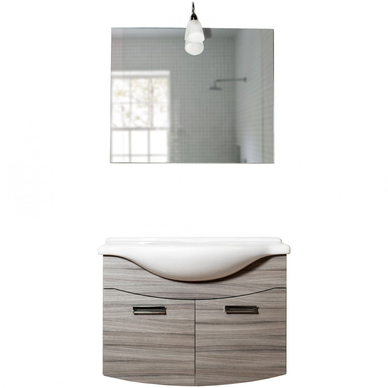 Mueble de baño suspendido Iris cm. 85 palo de rosa