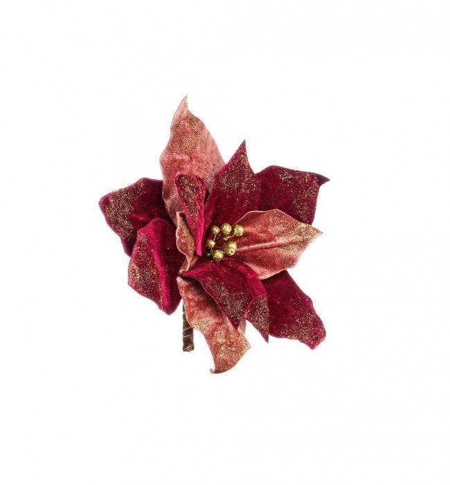 4x Pick Holiday Poinsettia Rojo S