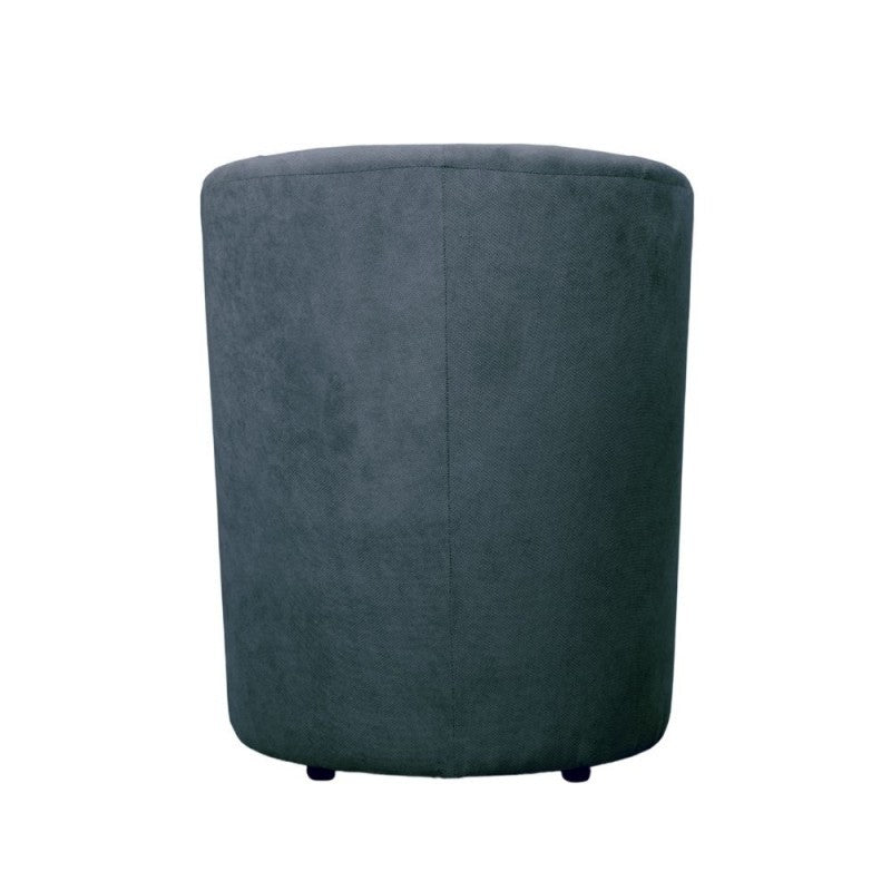 Sillón de tela con puf extraíble DJERBA Gris oscuro 63,5x 62,5x h76 cm