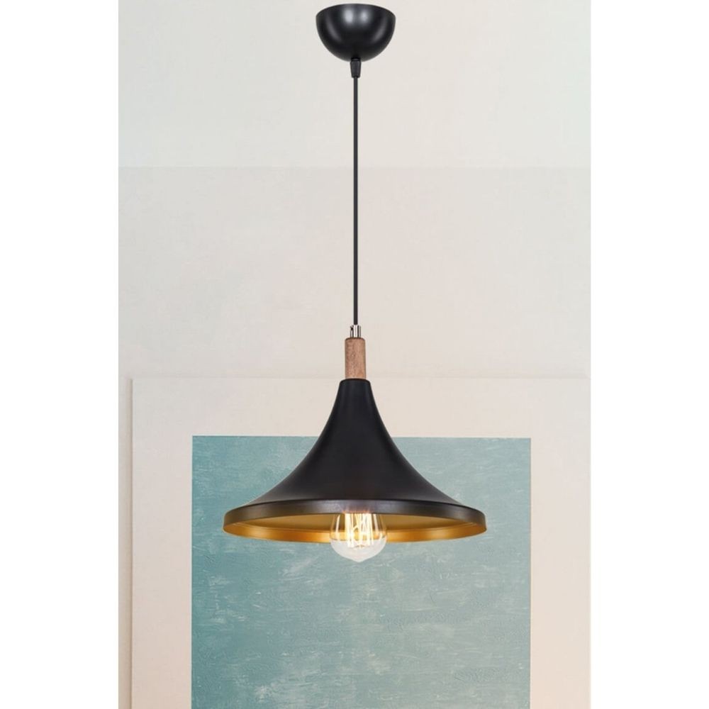 Lampada a sospensione Kano nero oro ASZ1564 EFFEZ