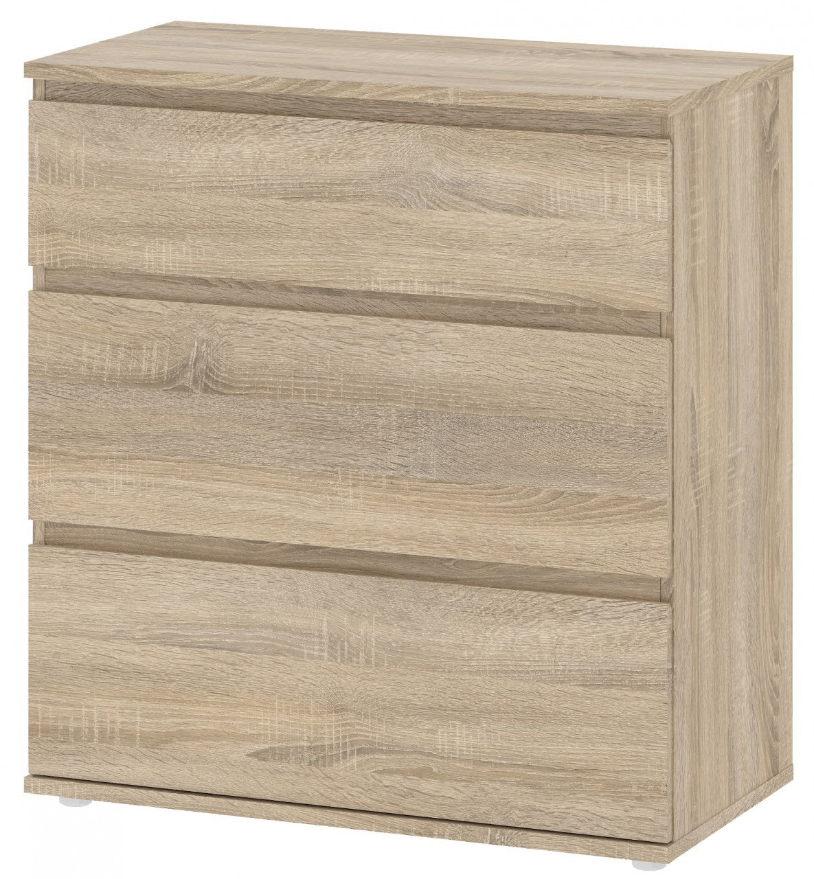 Cómoda con 3 cajones de roble 77 x 40 x 84 h cm