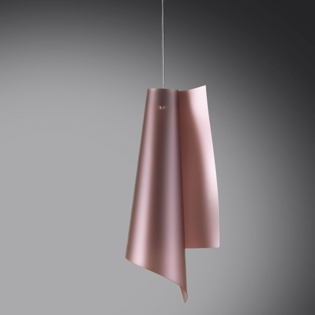 Suspensión de metal rosa en metal cromado cm. 27x68h