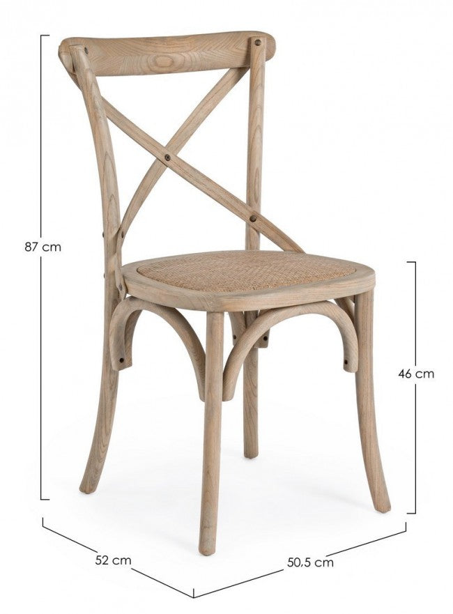 Silla Cross Gris Natural