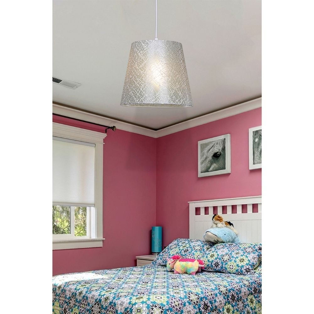 Lampada a sospensione Conic ASZ0778 in tessuto beige EFFEZ