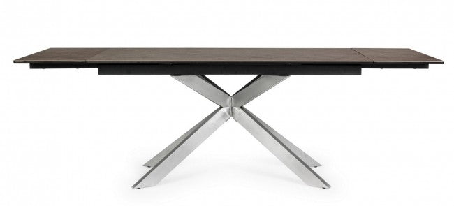 Mesa extensible Arzachel acero cerámico 160-240 x 90 cm