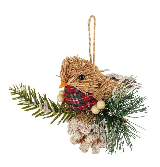 12x Colgante de pájaro marrón escocés C