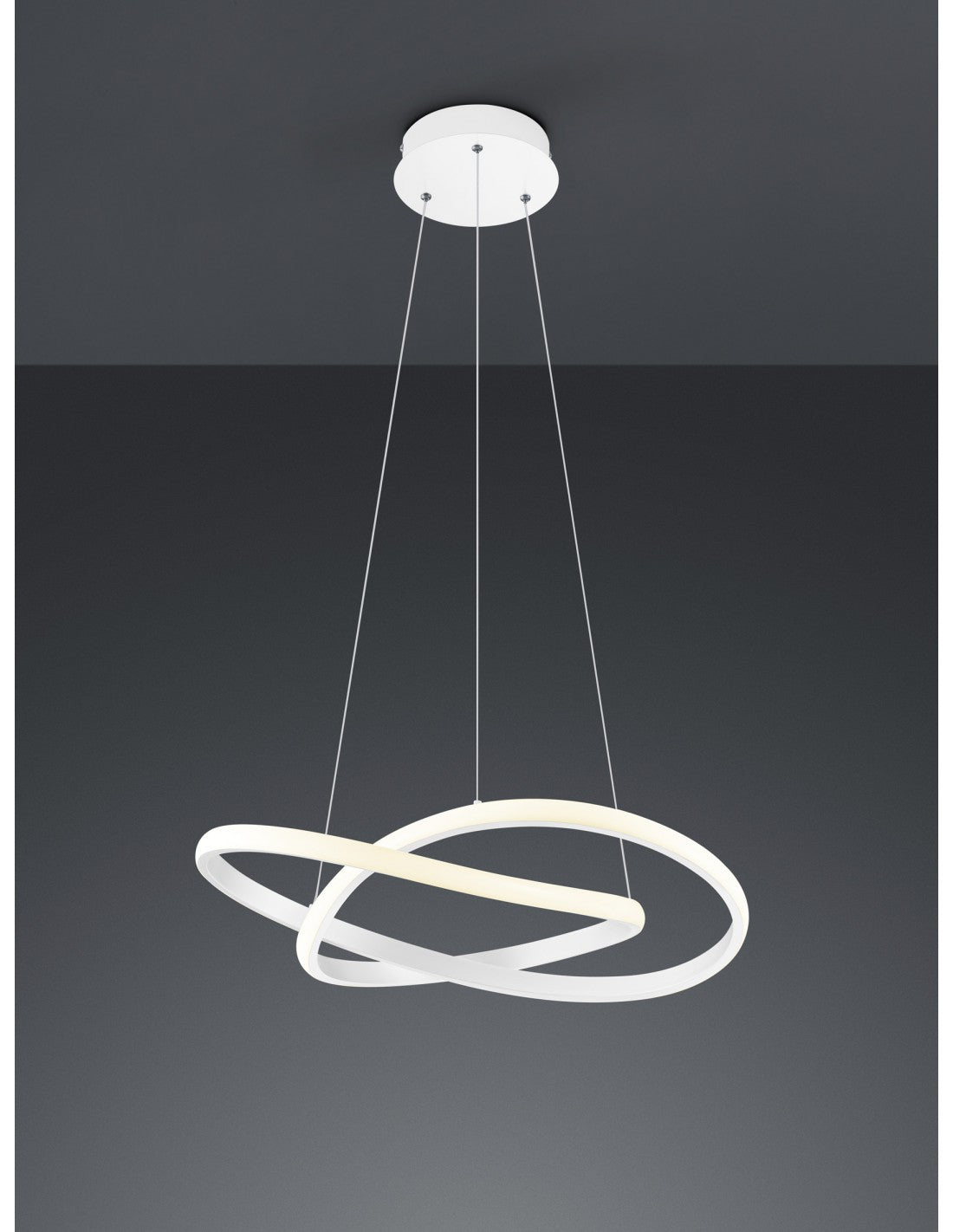 Modern Course Colgante Blanco Regulable LED 27W Ø60 cm Trio Lighting