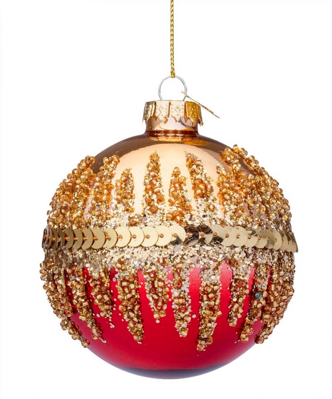 12x Esfera Vt Show Oro-Rojo D80