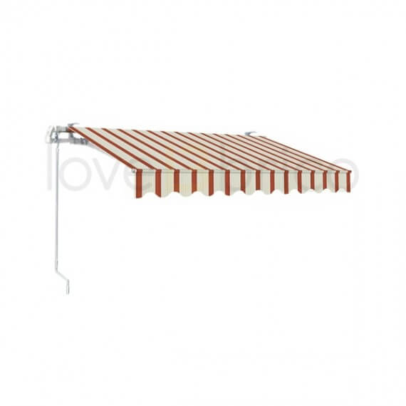 Toldo enrollable 300x200 de aluminio - Burdeos/Crema