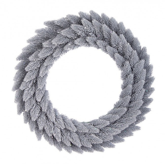 8x Corona elegante plateada D40