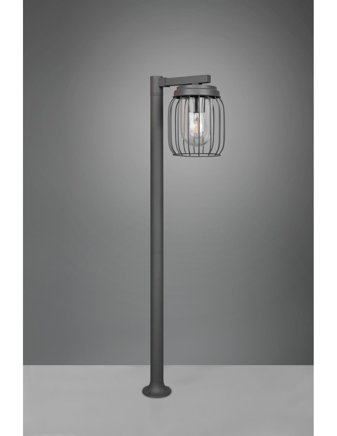 Tuela Outdoor Pole Difusor Jaula Metálica Antracita IP44 Trio Lighting