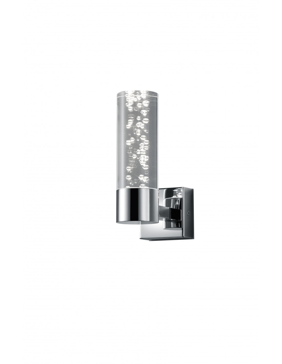 Bolsa LED Aplique Cromo Pantalla Cilíndrica Efecto Burbuja IP44 Trio Lighting