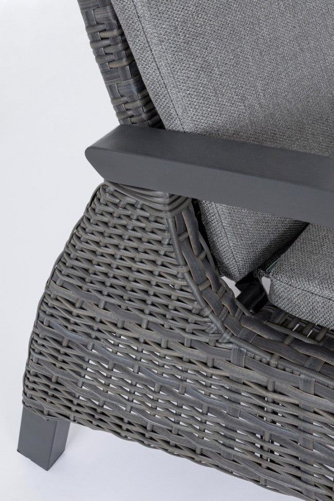 Cuna Britton antracita con cojines 205 cm